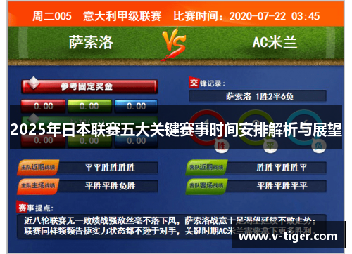 2025年日本联赛五大关键赛事时间安排解析与展望